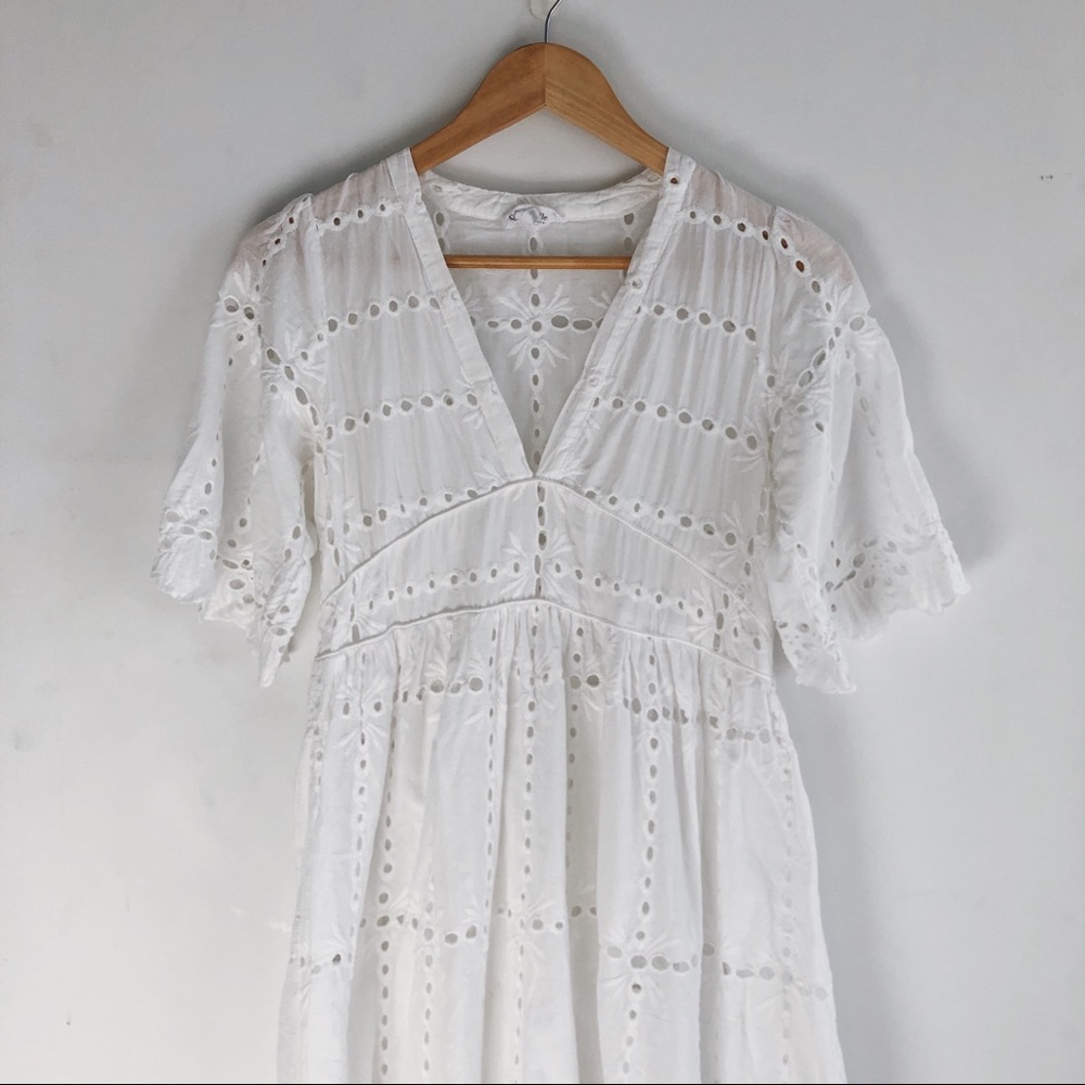 White Lace Midi Dress
